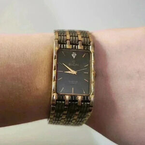 Vintage Men's Two Tone Elgin Diamond Quartz Watch